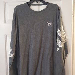 Pink V.S. Sequin long sleeve shirt